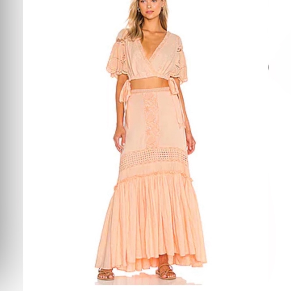 Free People Imogen skirt & cropped top set - Bermuda Sand
